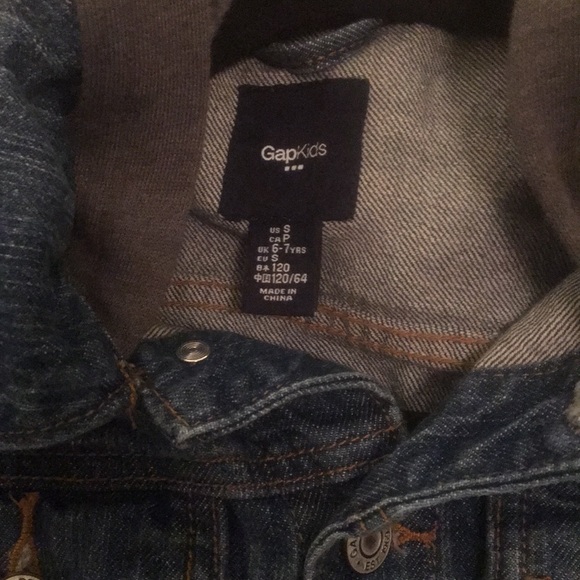 Gap Blue Jean Jacket with hood - Picture 3 of 3